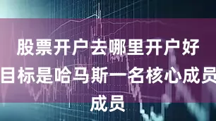 股票开户去哪里开户好目标是哈马斯一名核心成员